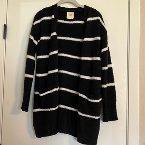 Harper Heritage‎ Black and White Stripe Cardigan Size Small